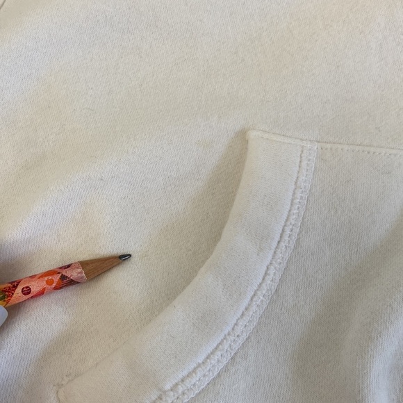 2/$25White casual comfy Aeropostale zip up waffle lined hooded sweater sz medium - Picture 10 of 11